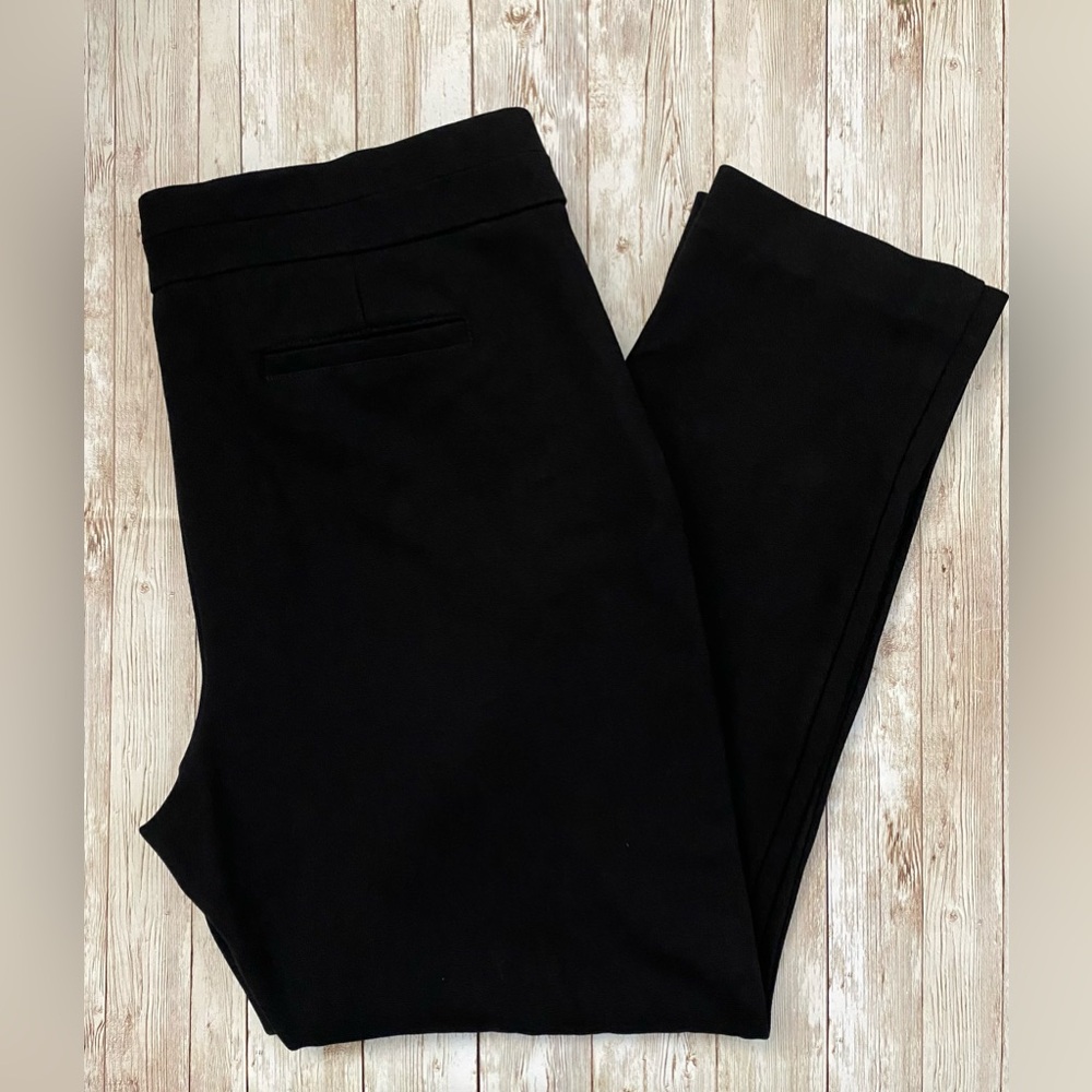 Anne Klein Women’s Elastic Waist Pull On Point Skinny Psnts Black with Gold 10 - Picture 2 of 12